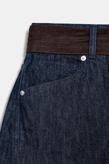 JEAN ZW COLLECTION BARREL AVEC CEINTURE - Bleu de Zara - Image 7