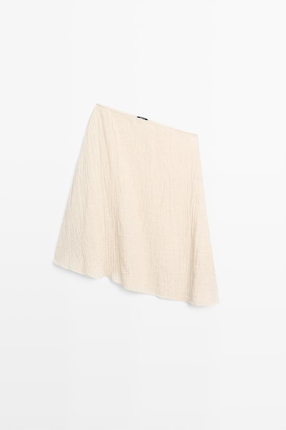 Total look asymmetric linen blend cape top from Zara - $160