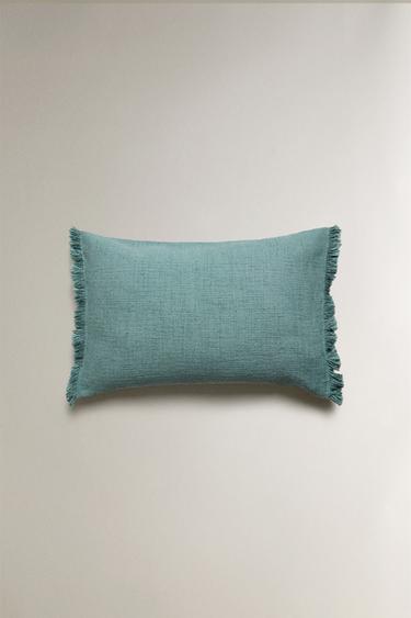 HOUSSE DE COUSSIN FRANGES - Bleu chiné de Zara - Image 2