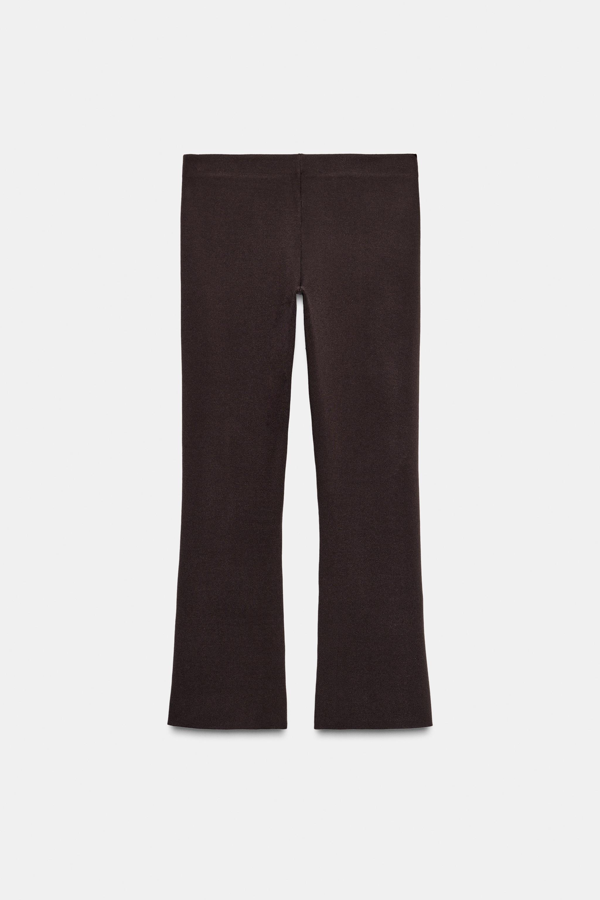 STRAIGHT LEG KNIT PANTS - Chocolate | ZARA United States