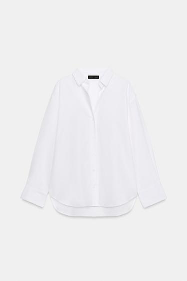 Zara BASIC OXFORD SHIRT - White