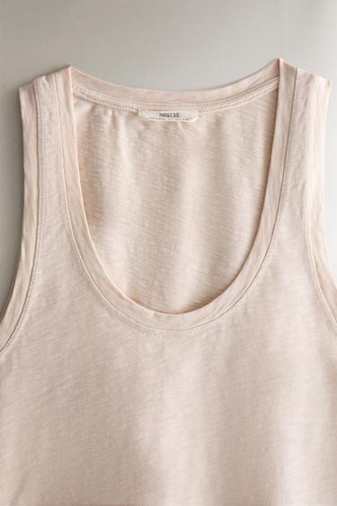 COTTON STRAPPY TOP — Pink 2