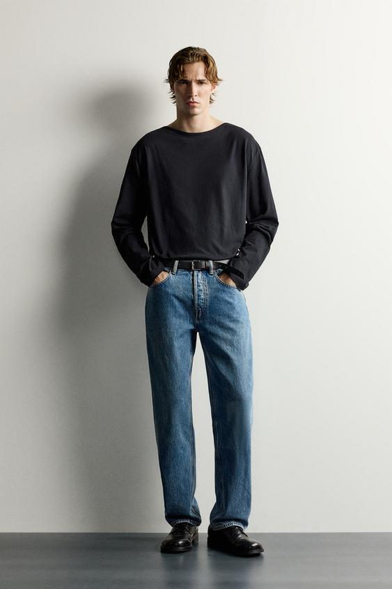 STRAIGHT-LEG JEANS - Mid-blue by Zara - Image 0
