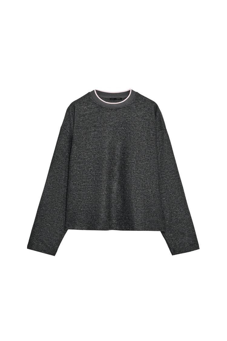 Sudadera soft raya contraste