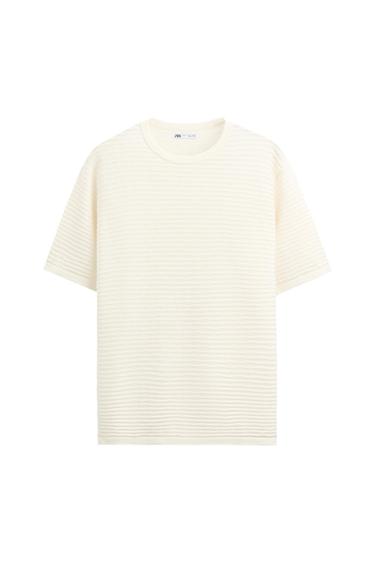 TEXTURED KNIT T-SHIRT
