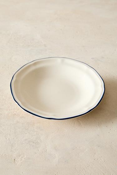 SOUP PLATE WITH CONTRAST RIM - Blue by Zara - Image 5