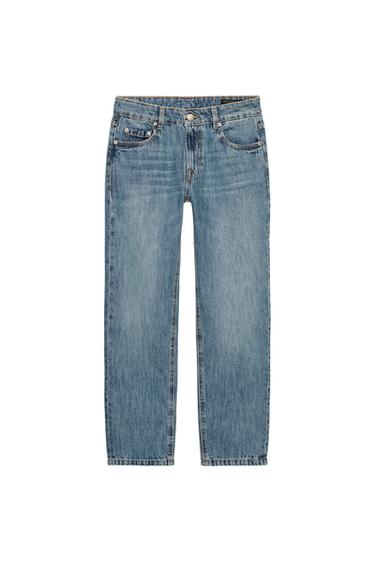 Zara ZW COLLECTION MID-RISE CIGARETTE JEANS - Mid-blue