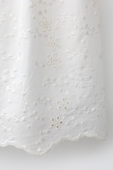 EMBROIDERED FLORAL DRESS - White by Zara - Image 2