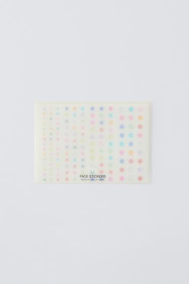 ZARA RAINBOW GEM FACE STICKERS - TINTED LEATHER by Zara