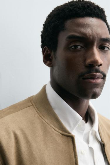 BLOUSON BOMBER EFFET DAIM - Beige de Zara - Image 4