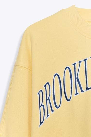 EMBROIDERED SLOGAN PLUSH SWEATSHIRT - Yellow by Zara - Image 10