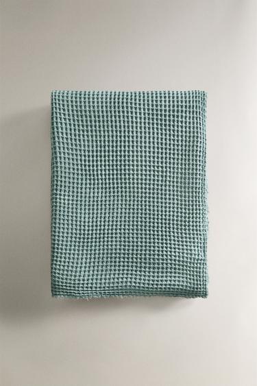 PLAID WAFFLE - Bleu d'eau de Zara - Image 4