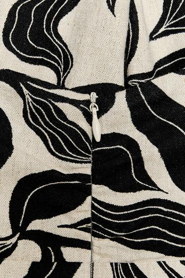 HALTER MIDI DRESS WITH LINEN BLEND - Black / Ecru by Zara - Image 7