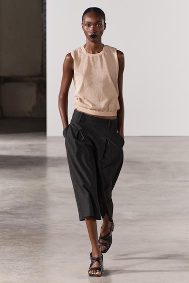 ШОРТЫ-КЮЛОТЫ С ЗАЩИПАМИ — ZW COLLECTION — СЕРЫЙ от Zara — изображение 0