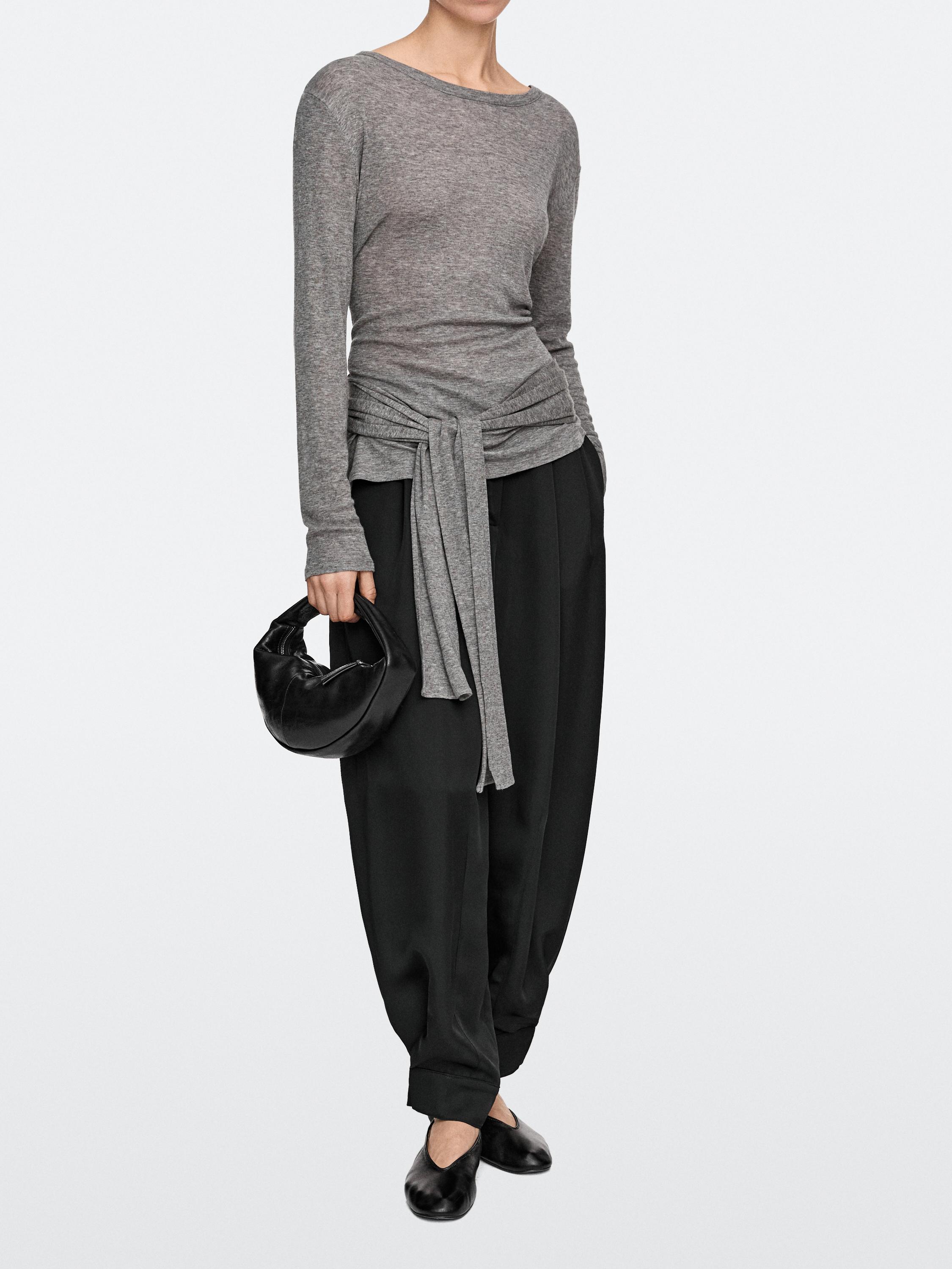 Mini nappa leather half-moon bag