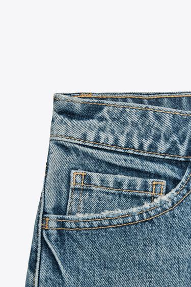 SHORT MICRO EN JEAN TRF TAILLE NORMALE - Bleu de Zara - Image 7