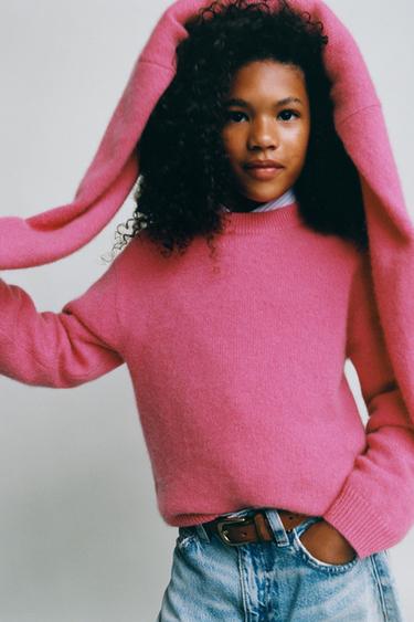 100% CASHMERE SWEATER - Bubble gum by Zara
