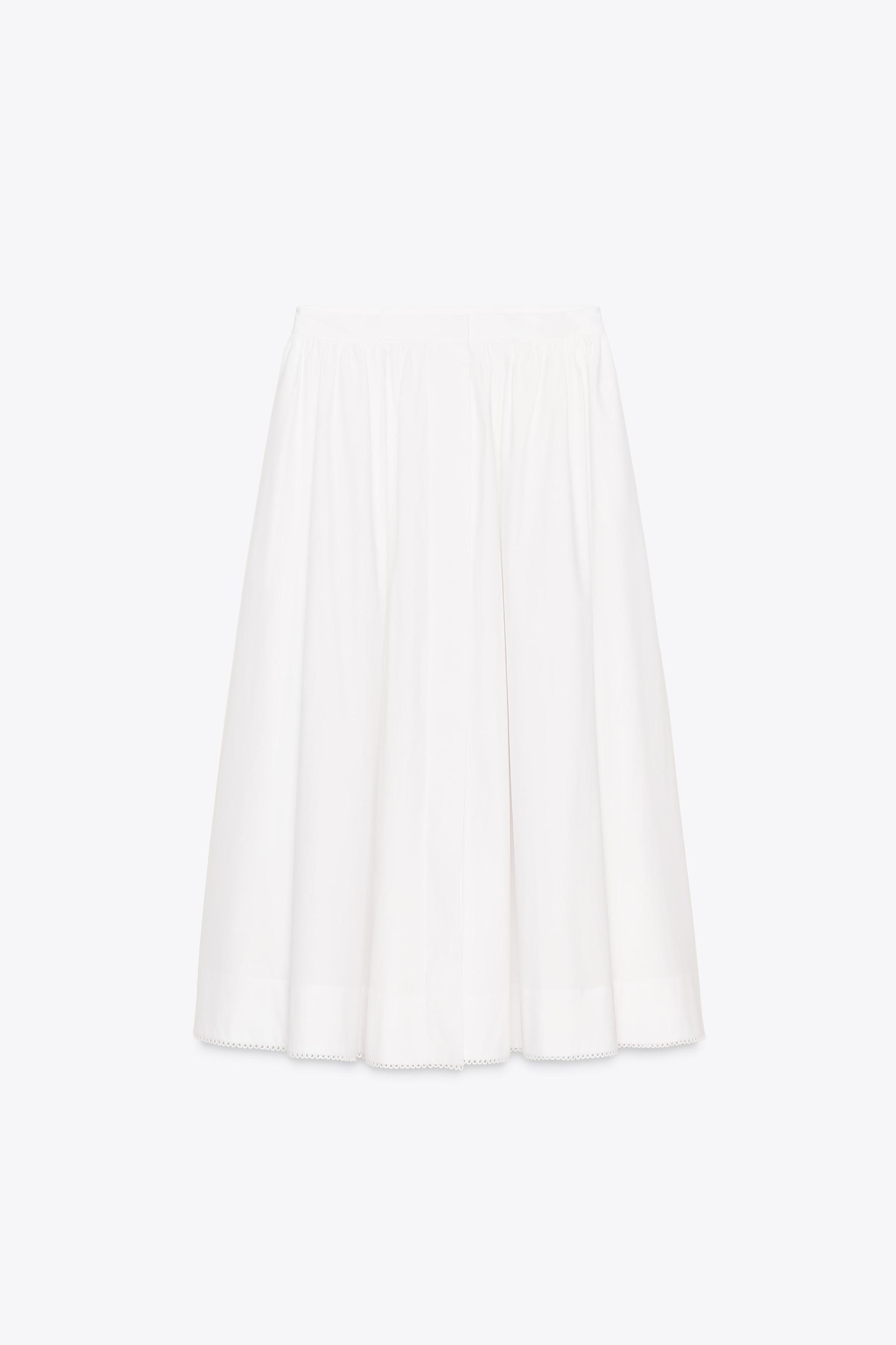 JUPE MIDI POPELINE ZW COLLECTION