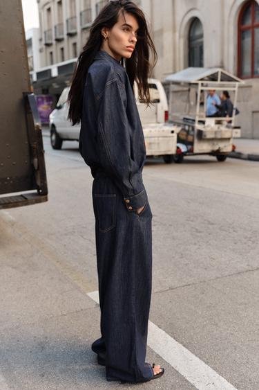 JEAN Z1975 JOGGER WIDE LEG TAILLE HAUTE - Bleu de Zara - Image 3