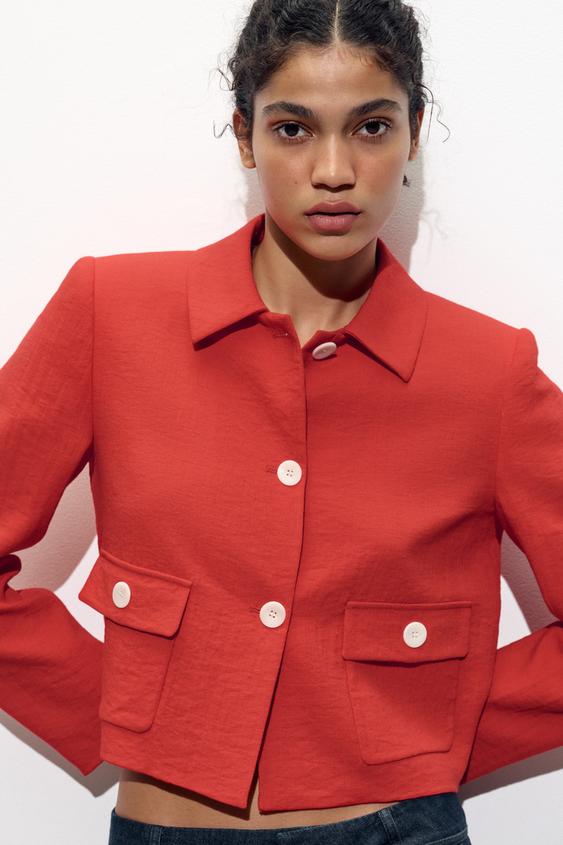 Chaqueta Blazer Roja Zara Traje Chaqueta Saco Rojo Mujer Zara