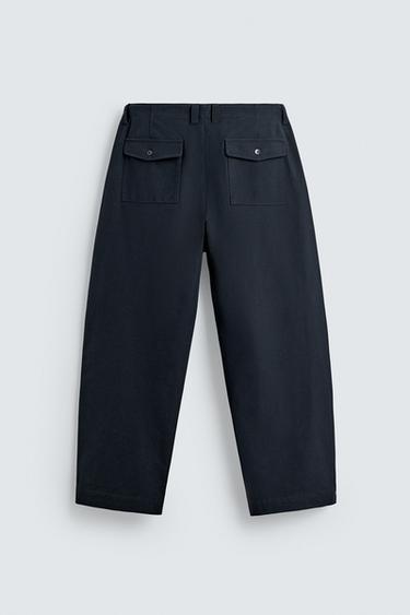 PANTALON COUPE BALLON - Bleu marine de Zara - Image 7