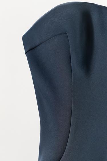 SATIN BANDEAU DRESS - Blue by Zara - Image 7