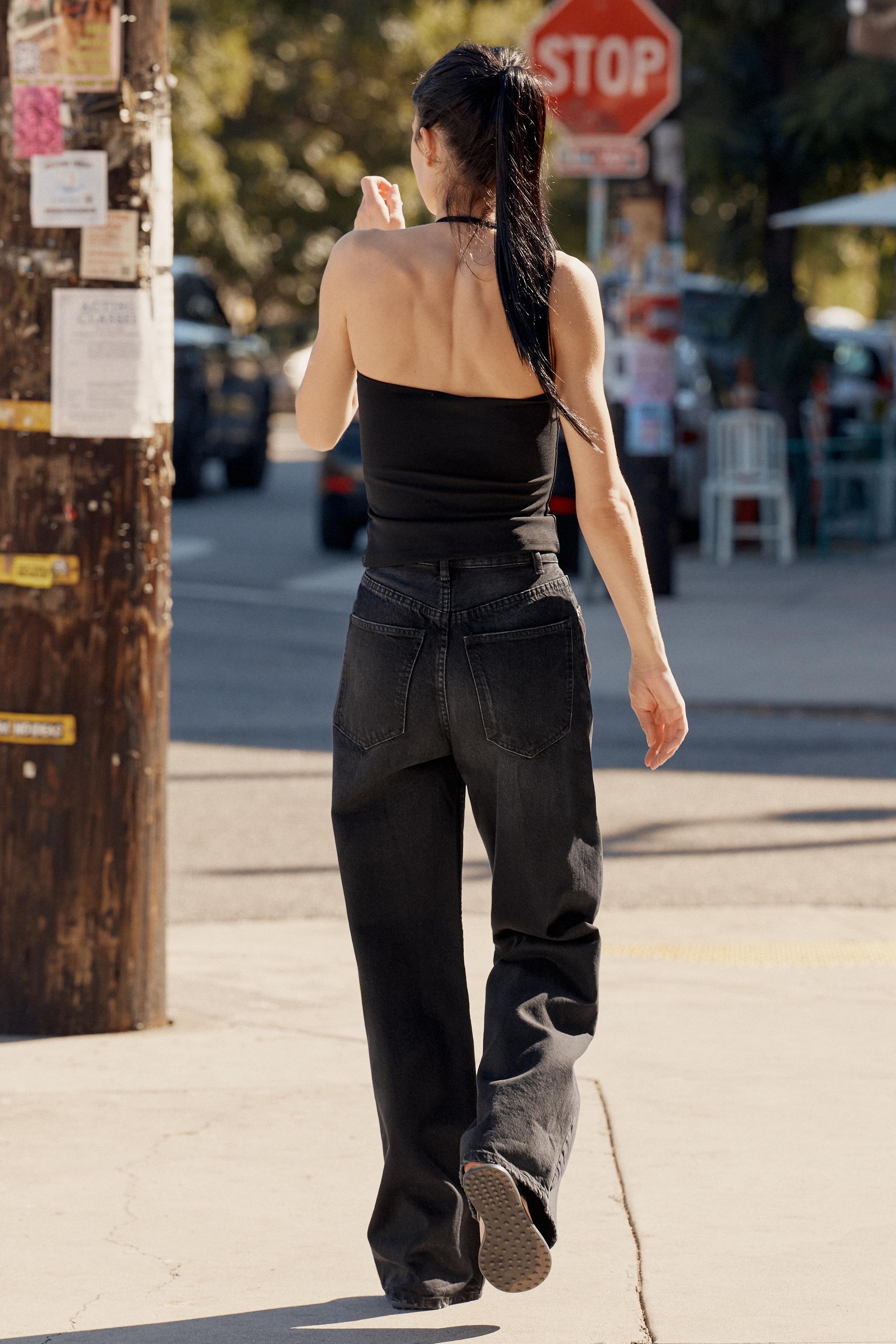 Женские джинсы Zara TRF HIGH WAIST EXTRA WIDE LEG JEANS — фото 5