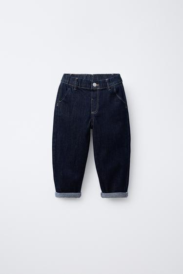 COMFORT BAGGY DENIM TROUSERS - Blue by Zara
