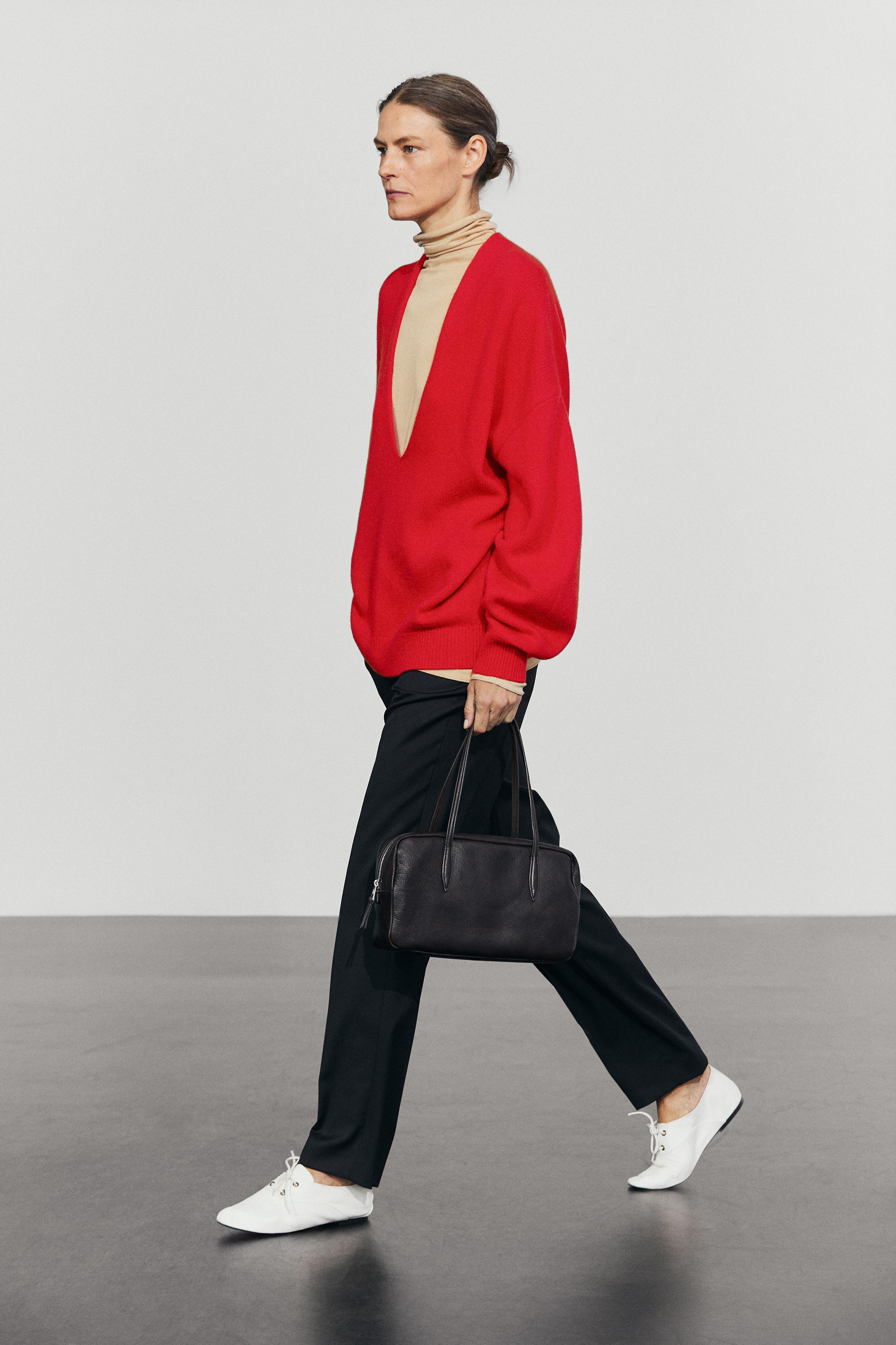 Oversize wool-blend knit sweater