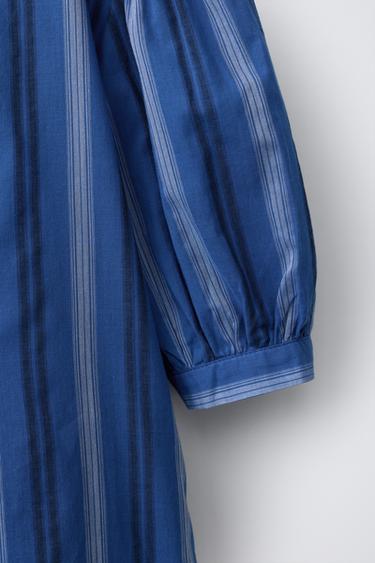 KAFTAN LONG À RAYURES - Bleu roi de Zara - Image 3