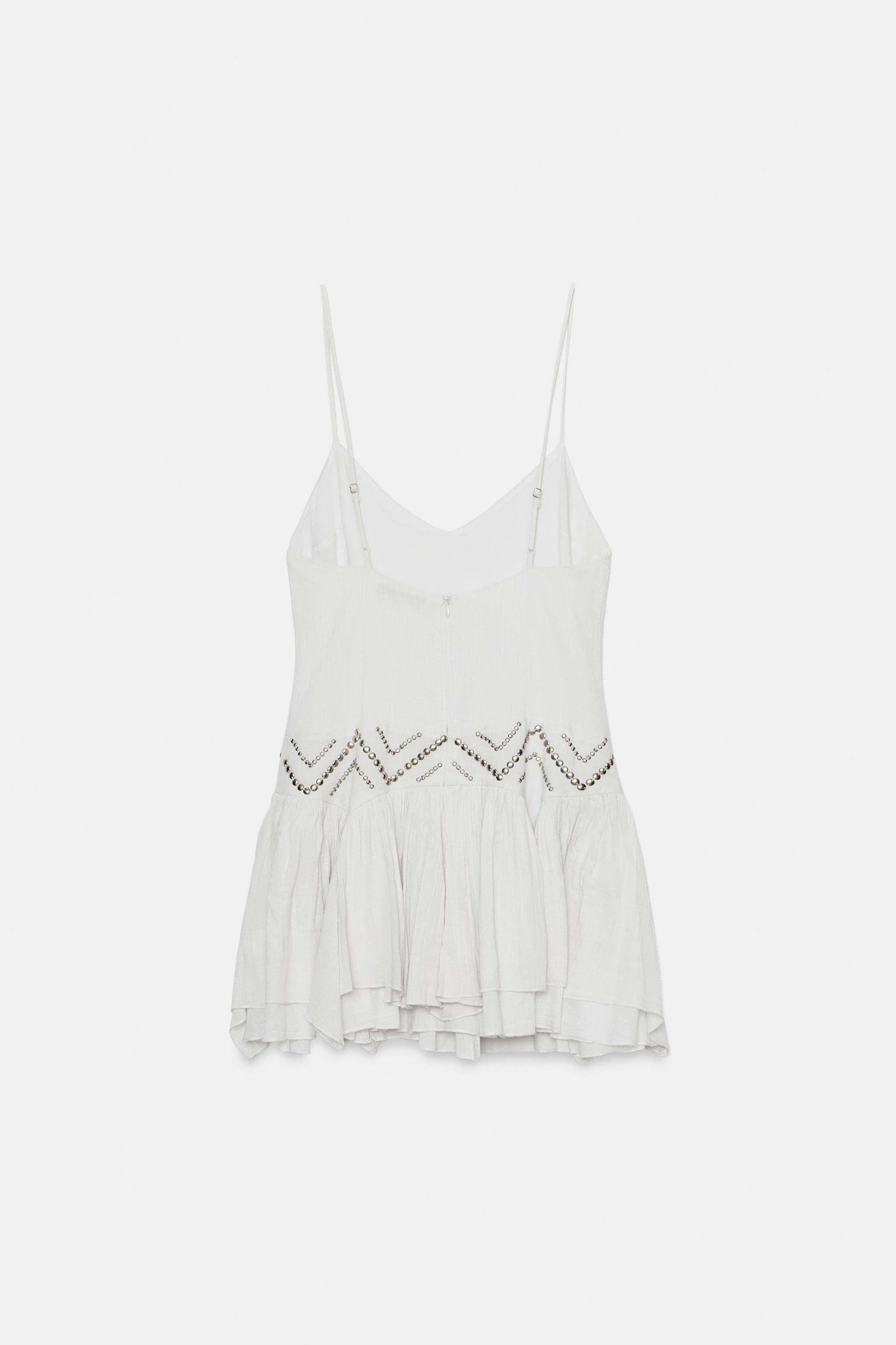 ROBE GAZE CLOUS VOLANTS