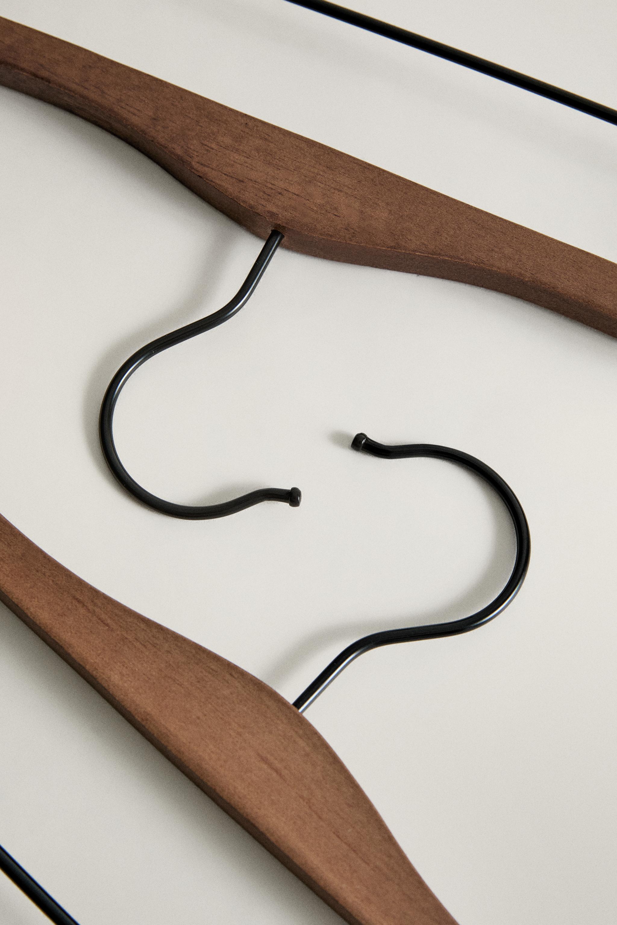 WOOD-FINISH SKIRT HANGER SET (PACK OF 2)