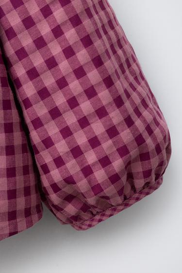 CHEMISE À CARREAUX VICHY - Fuchsia de Zara - Image 3