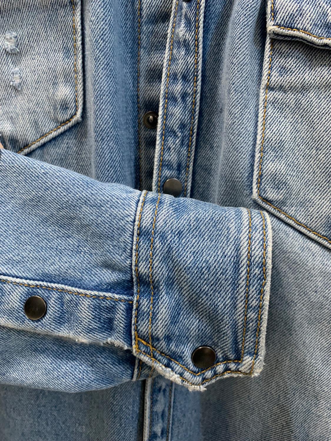 RIPPED DENIM OVERSHIRT - Image 6