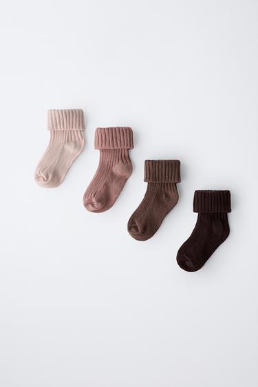 FOUR-PACK OF SOCKS IN A BOX - Brown by Zara - Image 3