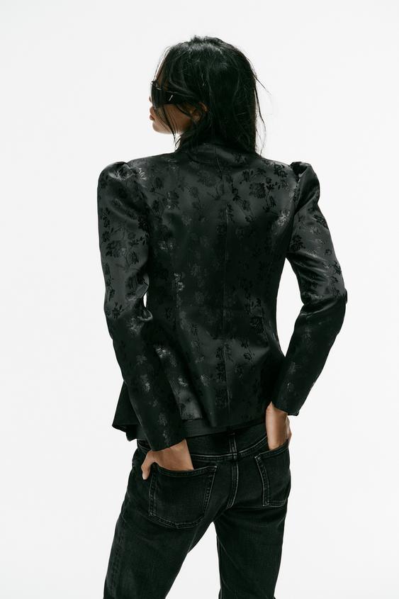 BLAZER JACQUARD ALAMARES - Noir de Zara - Image 5