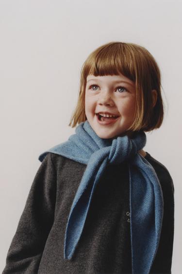 ROBE DOUCE AU TOUCHER AVEC INSCRIPTION BRODÉE - Gris anthracite de Zara - Image 4