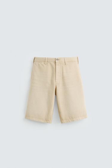 BAGGY FIT BERMUDA SHORTS © OTIS KWAME KYE QUAICOE - camel by Zara