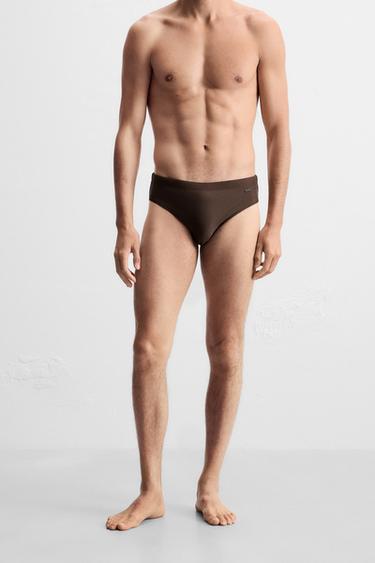 MAILLOT DE BAIN SLIP - Marron de Zara - Image 2