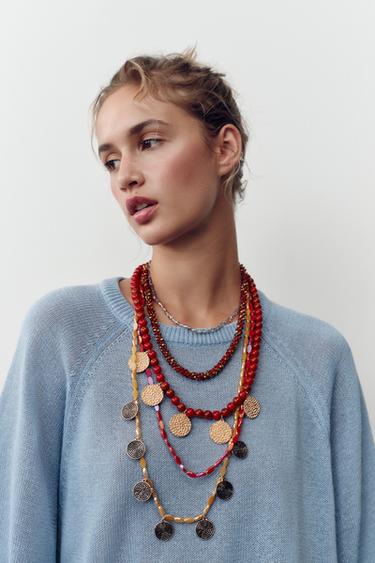 حزمة من عقدين خرز - متعدد الألوان by Zara