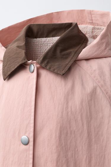 PARKA LÉGÈRE À CAPUCHE - Rose de Zara - Image 4