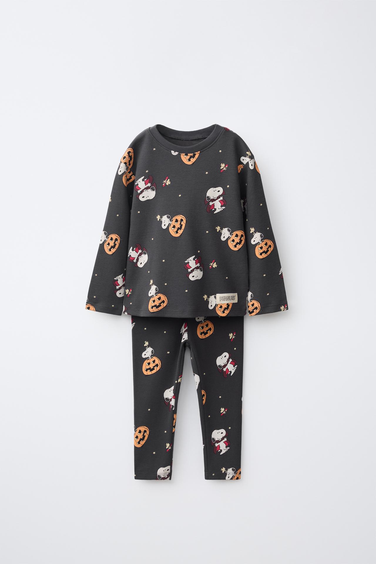 1 1/2–6 YEARS / PUMPKIN AND SNOOPY PEANUTS™ PYJAMAS — Anthracite grey