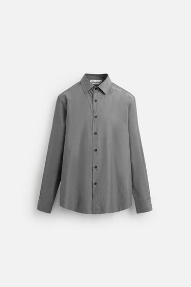 CAMISA RAYAS - Negro de Zara - Imagen 0