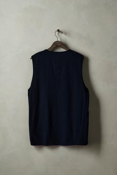 MEDIUM WEIGHT TANK TOP X SR_A - Navy blue by Zara - Image 1