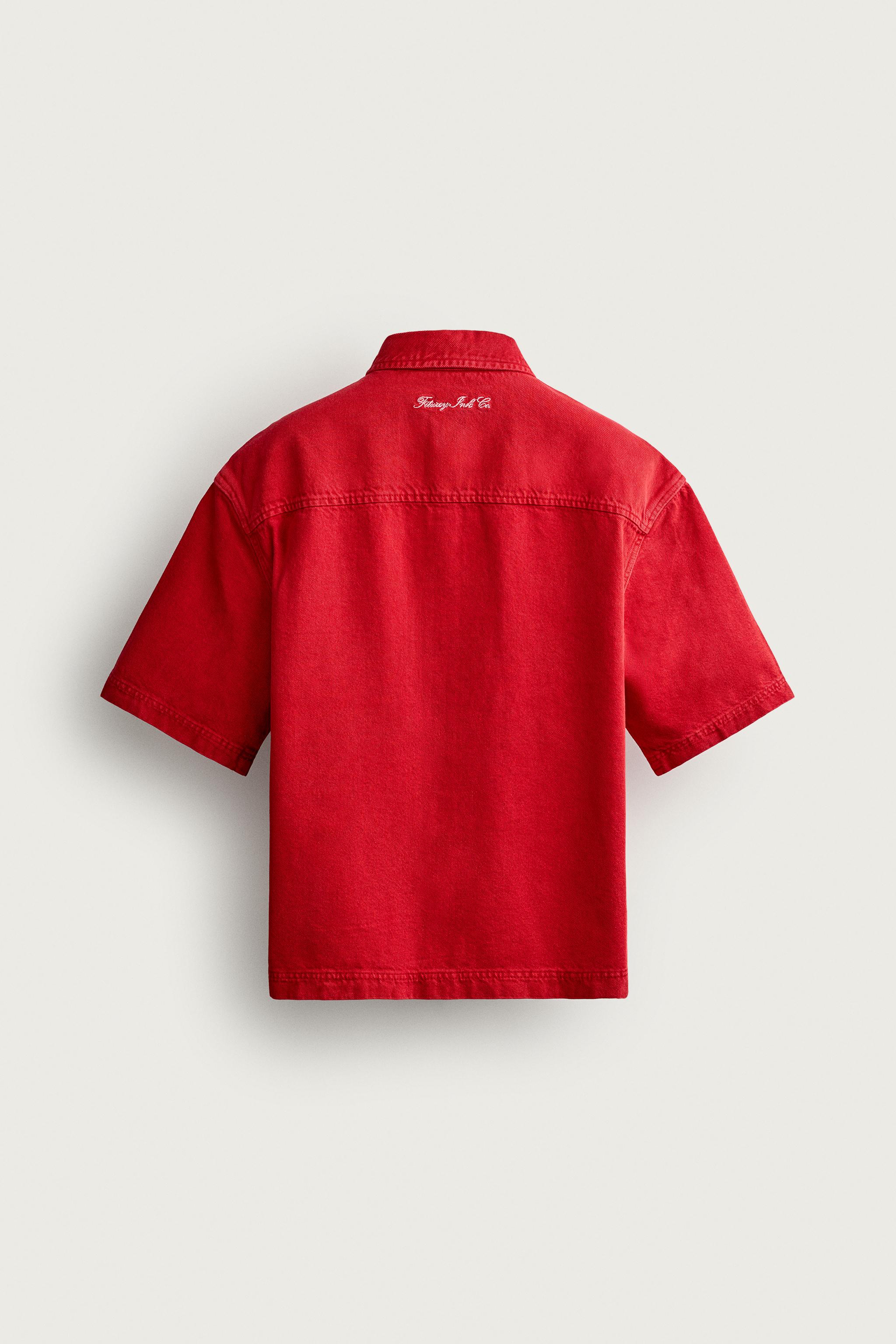 EMBROIDERED PATCH BOXY FIT OVERSHIRT
