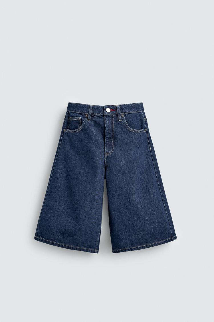 BERMUDA MIDI DENIM BORDADOS HARRY LAMBERT FOR ZARA X DISNEY Azul