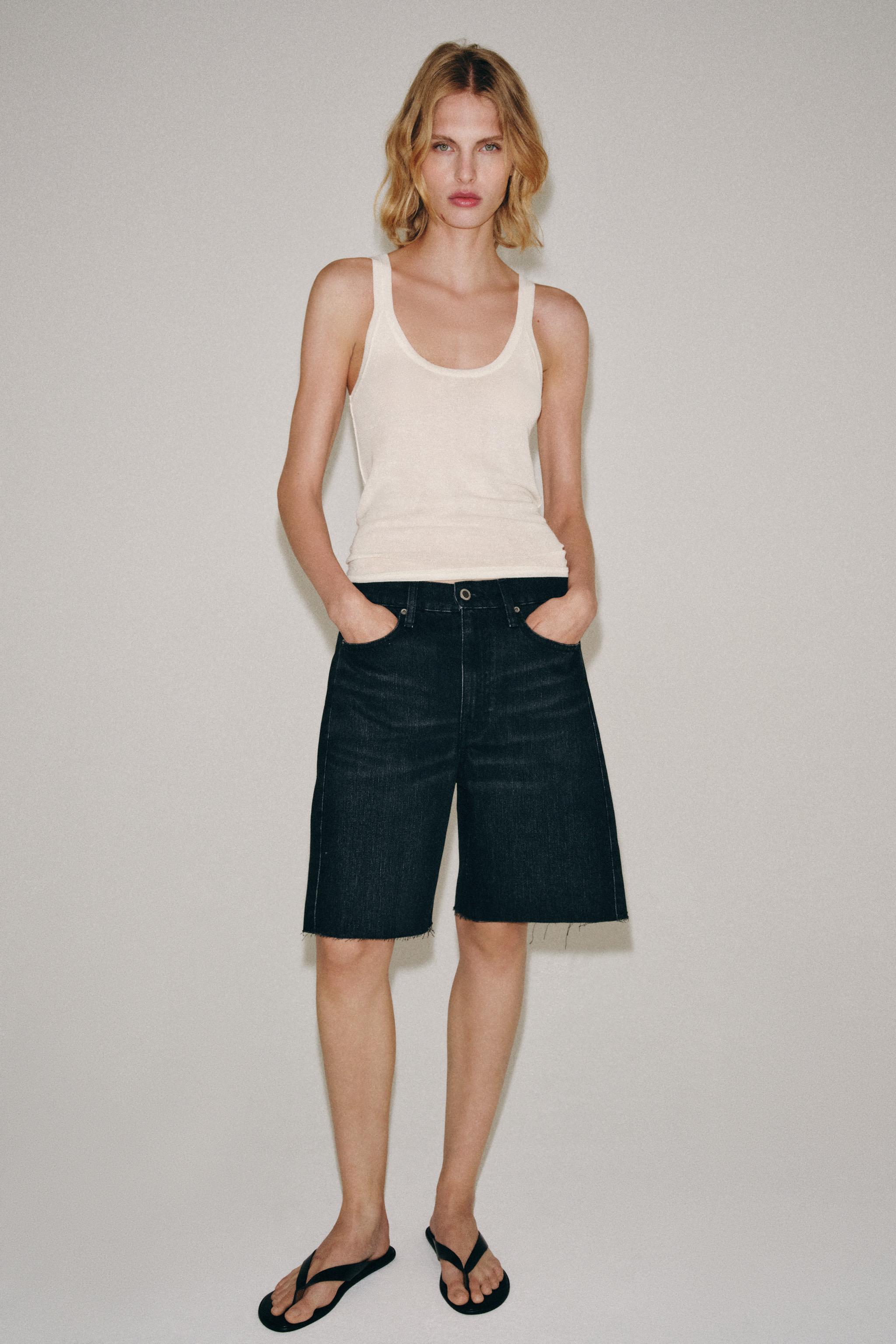 ZW COLLECTION RELAXED FIT MID-RISE DENIM SHORTS