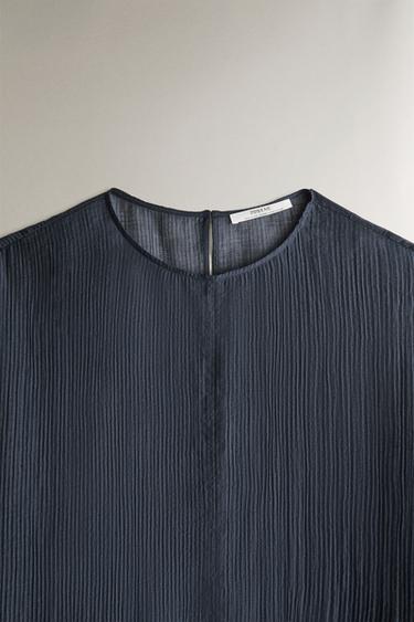 ROBE DE PLAGE FLUIDE - Bleu de Zara - Image 1