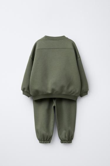 LABEL BASIC JOGGER SWEATSUIT - Green by Zara - Image 2