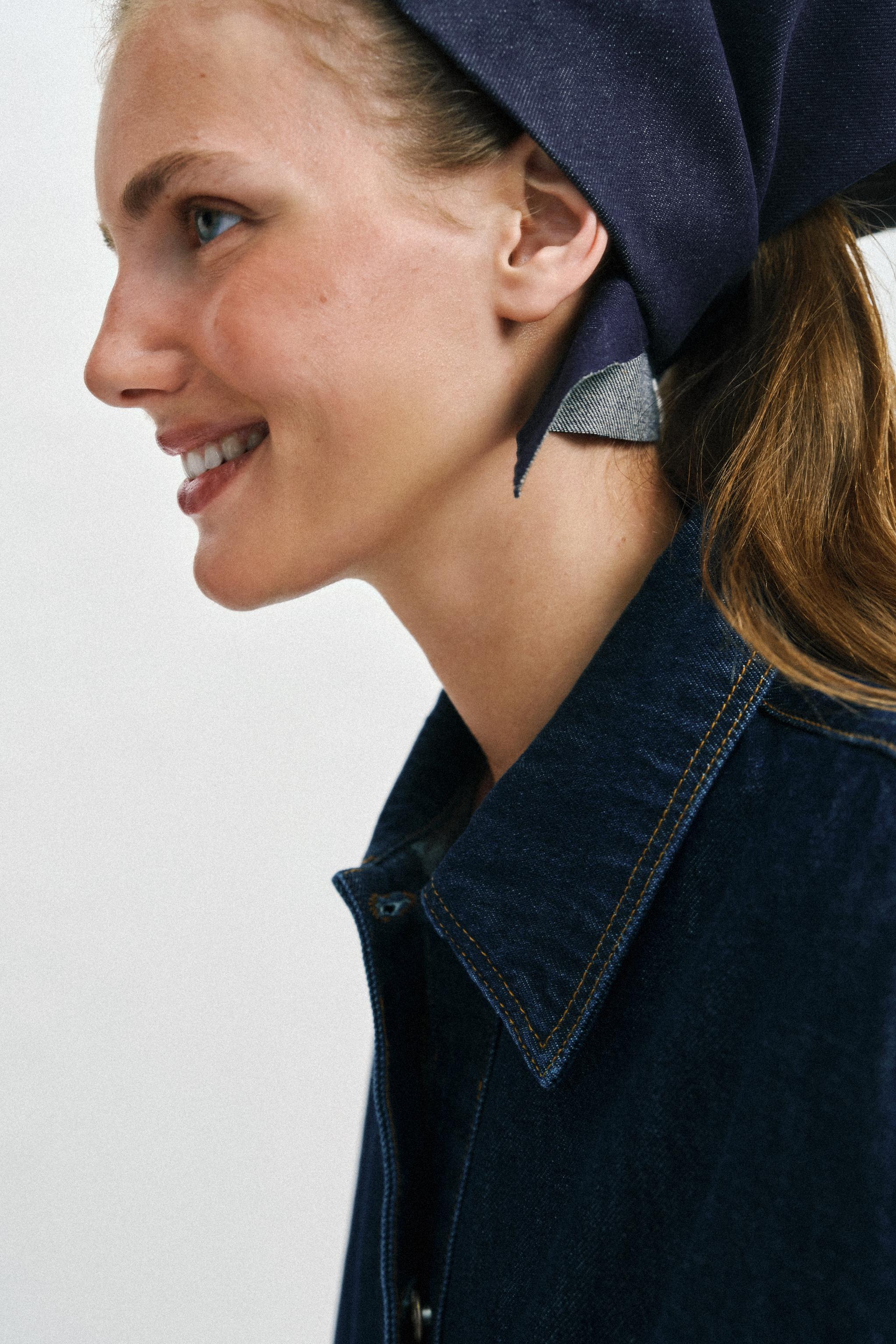 Z1975 OVERSIZE DENIM İNCE CEKET - Görsel 6